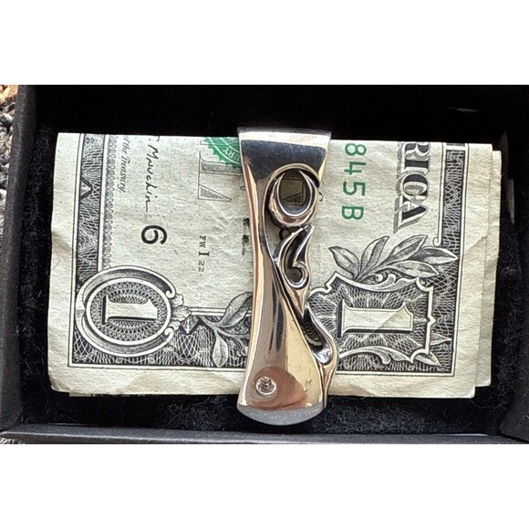 Sterling Silver Money Clip Tribal/Celtic - Picture 2 of 6